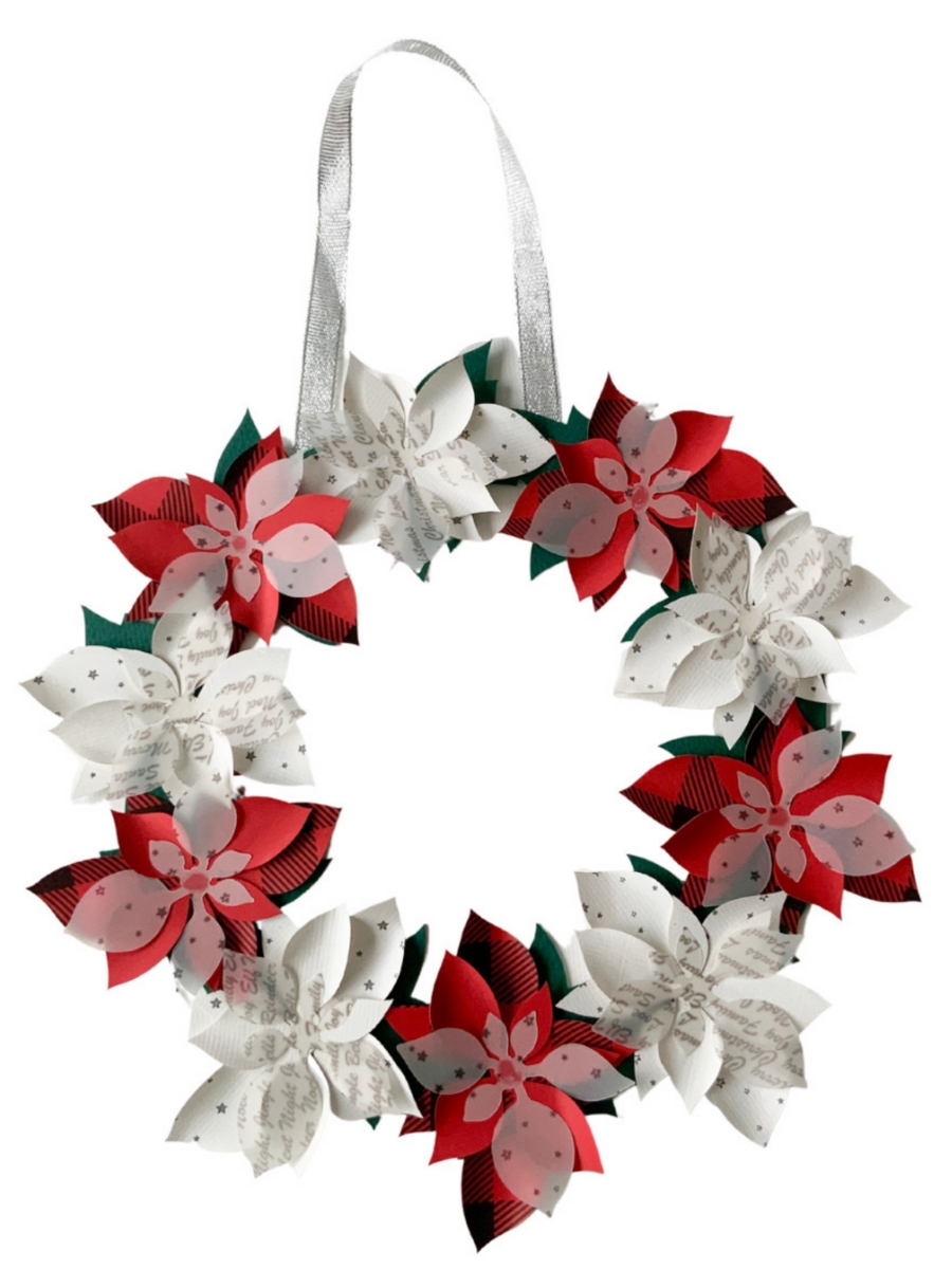 Pinfliers Christmas Wreath / Poinsettia Wreath