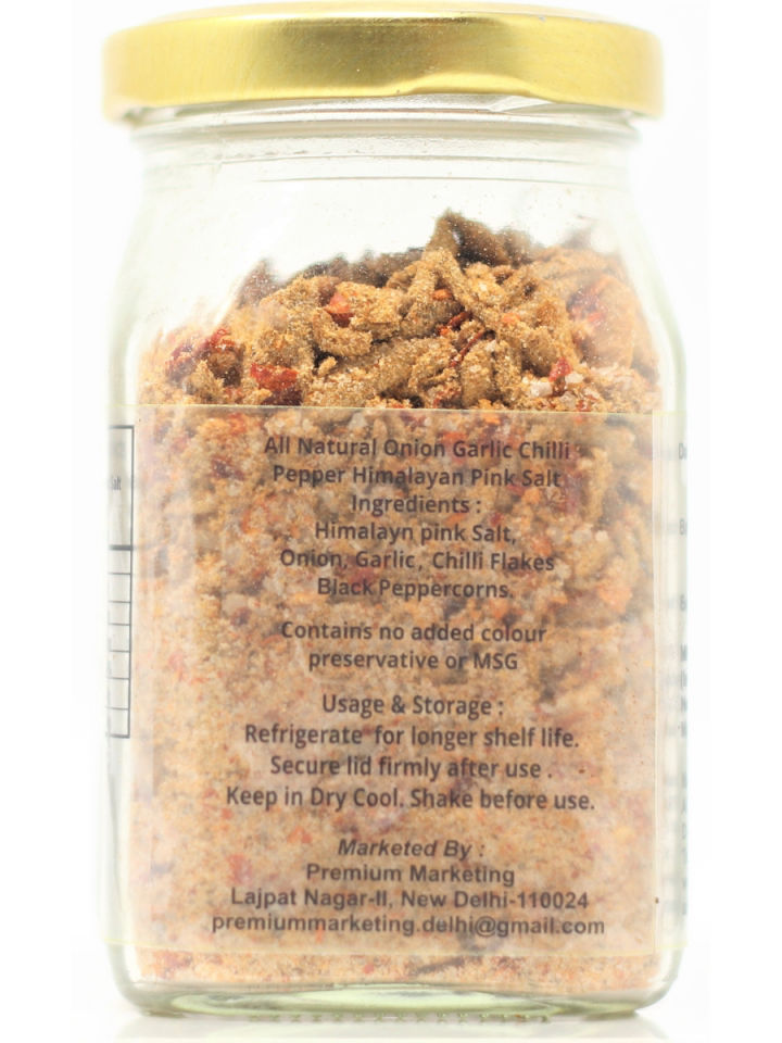 All Natural Onion Garlic Chilli Pepper Himalayan Pink Salt 150GMS